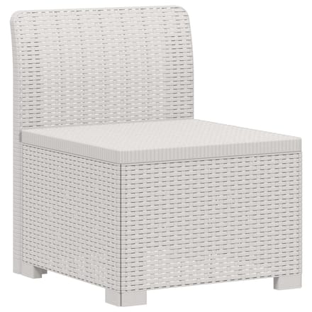 vidaXL - 3-Zits - Tuin - Sofa - Rottanlook - PP - Wit