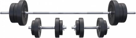 Gorilla Sports Halterset 70 kg - Kunststof - Schroefsluitingen