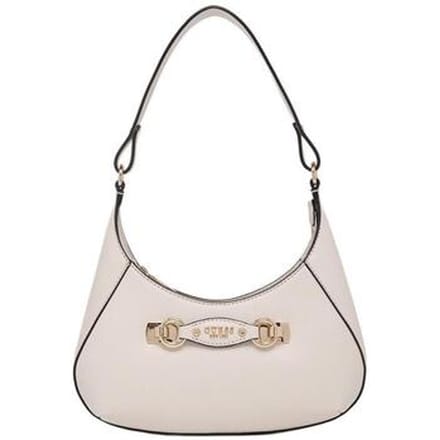 GUESS schoudertas Mimina Top Zip Shoulder Bag Stone crème