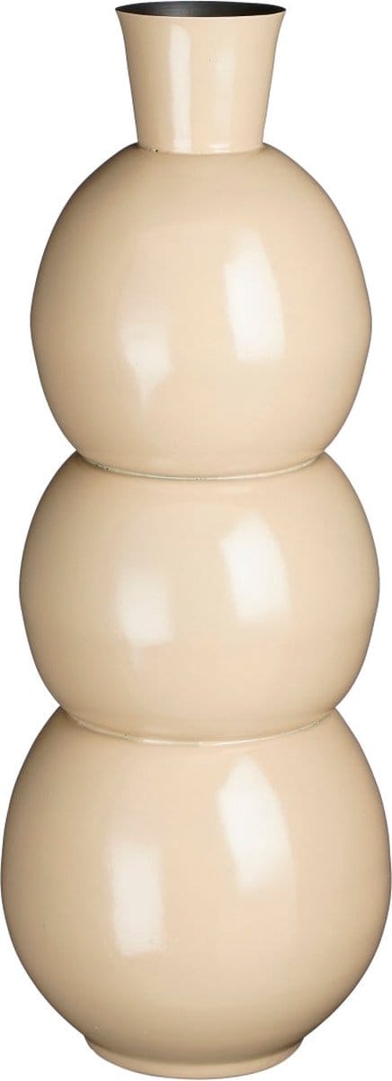 Mica Decorations Roka Vaas - 18x18x48 cm - Ijzer - Wit