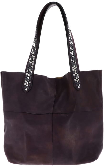 b.belt Leren schoudertas Meghan Shopper Dark Lilac mauve