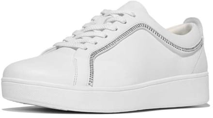 Fitflop Rally Crysal Trim Leather Schoenen Wit EU 37 Vrouw
