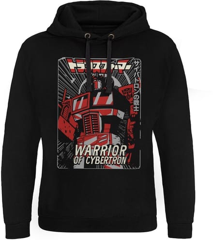 Transformers Warrior Of Cybertr -hoodie met episch ontwerp, zwarton