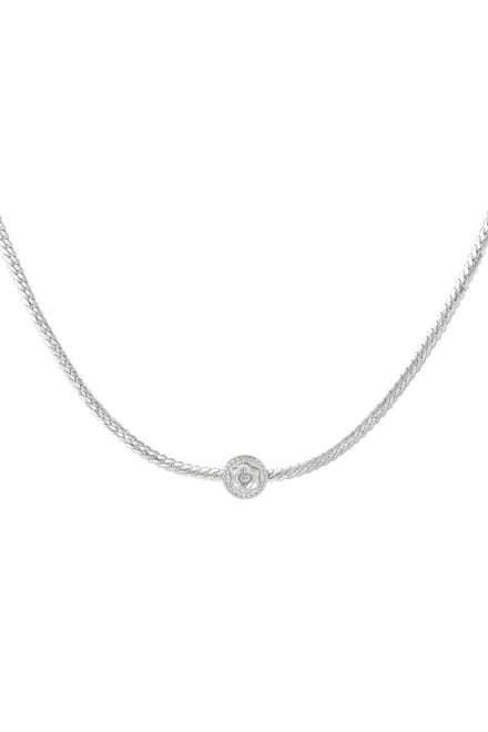 Ketting - roos - roestvrijstaal - Zilver- yehwang