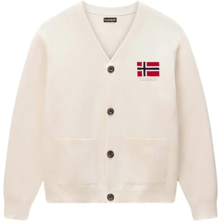 Cardigan met logostitching model 'TARANGER'