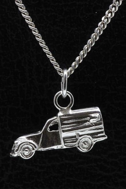 Zilveren Citroën 2CV Lelijk eend bestelauto ketting hanger