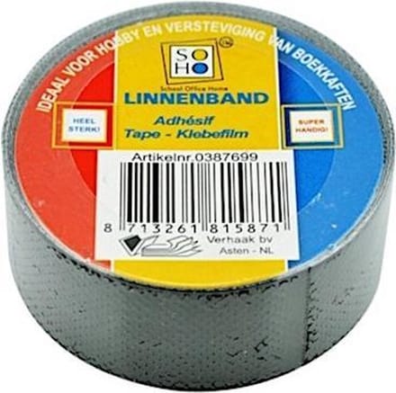 Soho Tape Linnenband 19 Mm Zwart 3 Meter
