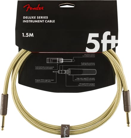 Fender Deluxe Series Instrument Cable 1.5m (Tweed) - Instrumentenkabel