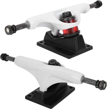 2x Stevige Aluminium Skateboard Trucks (4-8 Inch) - Longboard As Set Wit