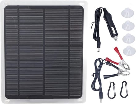 Draagbaar 20W 12V Zonnepaneel voor Acculaden met USB-Uitgang, Waterdicht