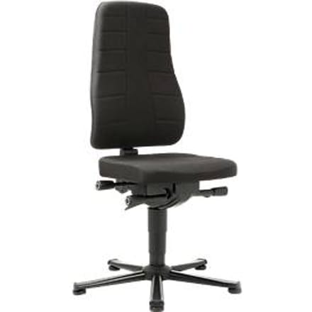 Bureaustoel All-in-One 9640, met glijder, stoffen bekleding, zwart