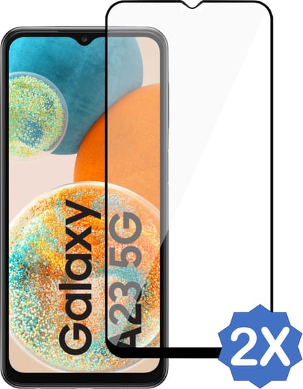 2x Geschikt voor Samsung A23 4G / 5G Screenprotector - Gehard Glas Geschikt voor Samsung A23 4G / 5G Full Screen Protector