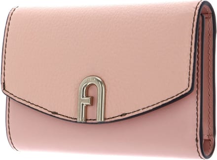 FURLA Leren Portemonnee Primula Compact Wallet With Zip Pesca Zalmroze