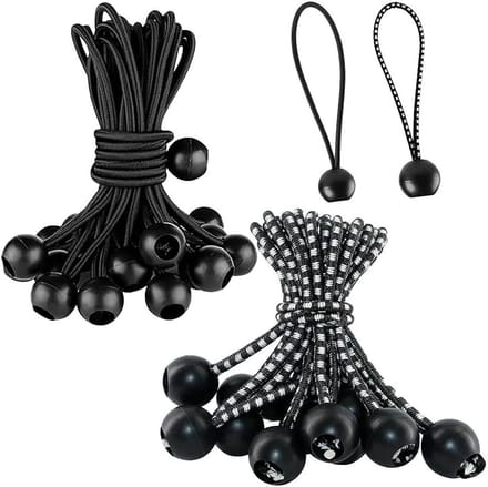 Robuuste spanning rubberen expander met plastic bal, 24 stuks, 10 cm voor tenten, zeilen en banners