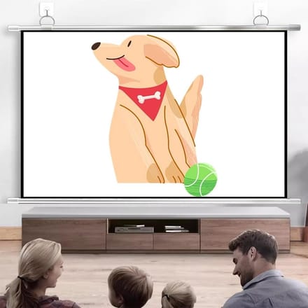 Projectiescherm - Filmscherm Beamer - Thuisbioscoop Presentatie - Handmatig Oprolbaar - 50 inch 16:9 - Wit