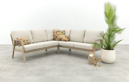 Viento aluminium hoekbank - Latte