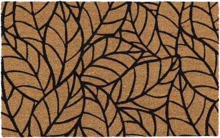 Luance Deurmat - anti slip - rechthoek - bladeren print - 75 x 45 cm - schoonloopmat - buiten