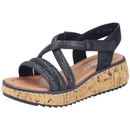 Rieker Sandalen - Dames - Zwart - Maat:36