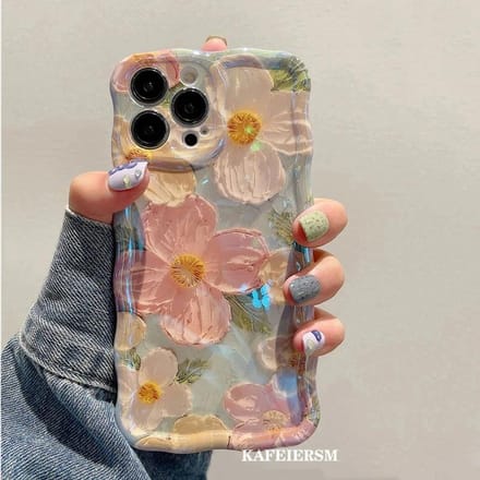 Coque de téléphone de luxe à fleurs bleu laser pour iPhone 11 12 13 14 15 16 Pro Max Mode Rétro Antichoc TPU Silicone Souple For iPhone 15