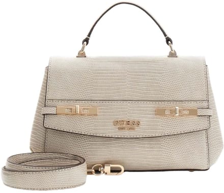 GUESS schoudertas handtas Melinda Top Handle Flap Bag Light Taupe