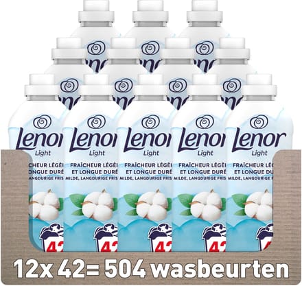 Lenor Light Katoen Wasverzachter - 12 x 42 Wasbeurten