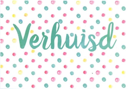 Wenskaart Verhuisd - Gratis verzonden - D4395/204