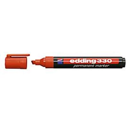 edding 330 Permanente Marker, Beitelvormige Punt, 1 - 5 mm, Rood (pak 10 stuks)