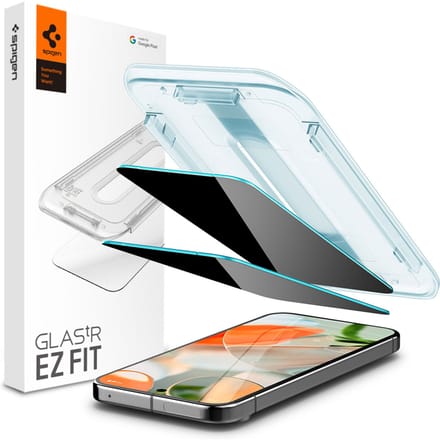 Spigen Privacy Glass Geschikt voor Google Pixel 9 / 9 Pro - EZ Fit GLAS.tR - 9H Tempered Glass Screen Protector - Case Friendly - Gemakkelijke Installatie - 2-Pack