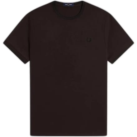 T-shirt met dubbel contrasterend biesje Fred Perry
