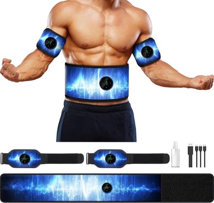 EMS Spierstimulator Set - Elektrische Trainingsapparaat voor Buik, Armen en Benen