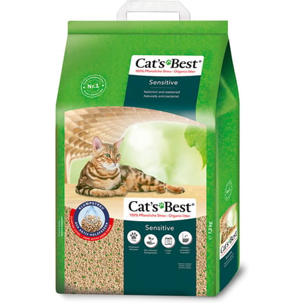2x20l (2x ca. 7,2kg) Sensitive Cat´s Best Kattenbakvulling