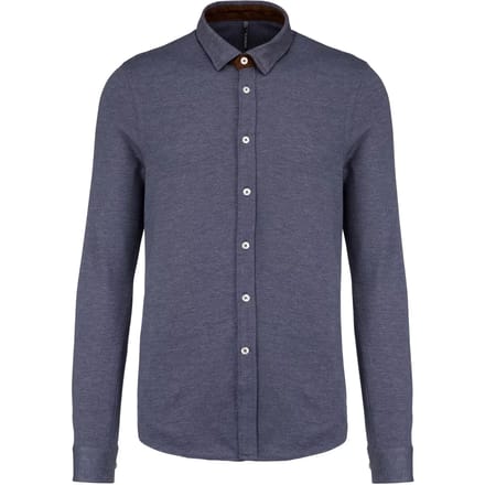 Kariban Jacquard overhemd lange mouwen K507 - Jacquard blue - S