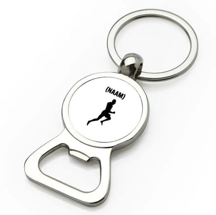 Akyol - hardloop met eigen naam flesopener - Hardlopen - hardloper - sport - 9 bij 3 cm