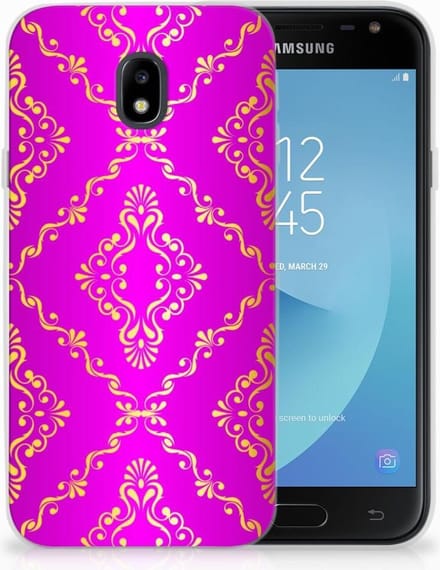 Siliconen Hoesje Samsung Galaxy J3 2017 Barok Roze