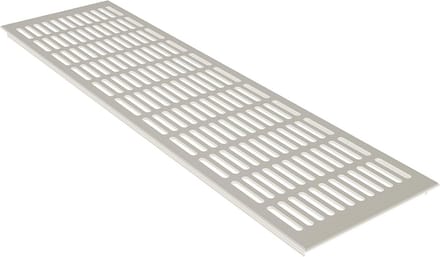 Ventilatie rooster - Aluminium plaat - Ruimte ontluchten - Bevestiging naar keuze - 150 x 400 mm - Wit RAL 9010