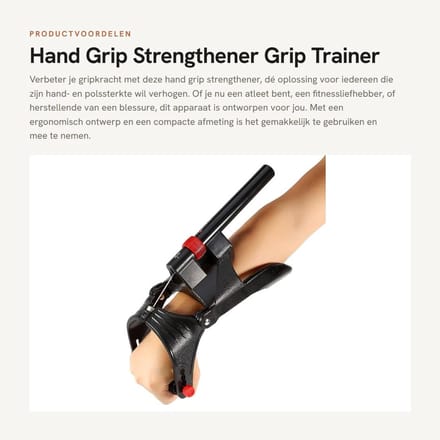 Dailygoods- Handgrip Trainer - Onderarm Trainer - Grip Trainer Golf - Schokbestendig - Verstelbaar - Lichtgewicht