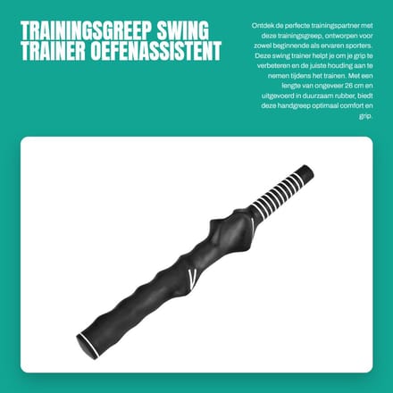 Dailygoods- Swing Trainer Gloednieuw - Trainingsgreep - Oefenassistent - Rubber - 26 cm - Ergonomische Handpositie - Grip Trainer