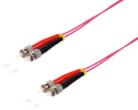 Duplex Patchkabel ST/ST 50/125µ, OM4 violett, 3m