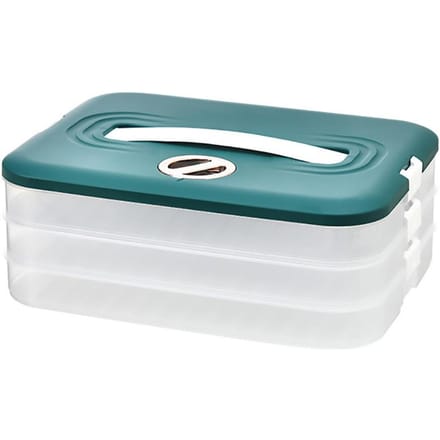 Étagère Alimentaire pour Réfrigérateur Boîte de Rangement pour Raviolis Boîte de Rangement Alimentaire Empilable à 3 Niveaux Plateau Contenant As shown in the figure gray