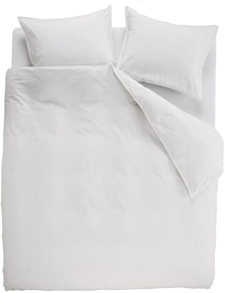 Ambiante Cotton Uni dekbedovertrek - Effen - Lits-Jumeaux XL - 260x200/220 cm - Wit