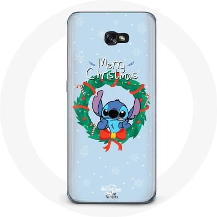 Coque - MANIACASE - Samsung Galaxy A3 2017 - Souple - Protection - Motif Stitch Noël bleu