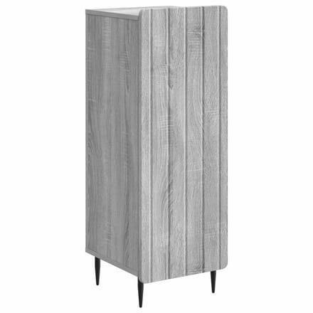 vidaXL - Dressoir - Grijs - sonoma - 34,5 - x - 33 - x - 92 - cm - Bewerkt - hout