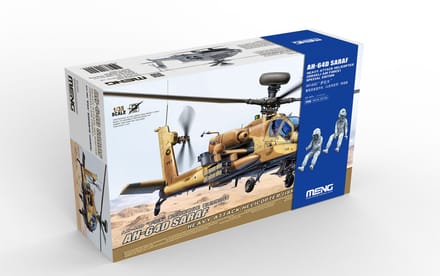 Meng Model Modelbouwpakket Vliegtuigen - MENG QS005S Boeing AH-64 Apache - AH-64D SARAF - Saraph met 2 Figuren Plastic - 1:35 - Modelbouw