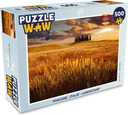 Puzzel Toscane - Italië - Landschap - Legpuzzel - Puzzel 500 stukjes