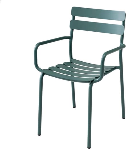 Tuinstoel Aluminium - Buitenstoel - Buiten Zitten - Stapelbaar - 84 cm Hoog - Donkergroen