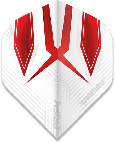 Winmau Prism Alpha Extra Thick White & Red - Dart Flights