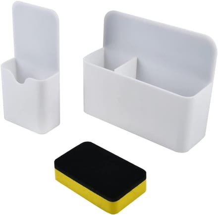 Magnetische whiteboard penhouder met spons, set van 2 voor kantoor en thuisgebruik