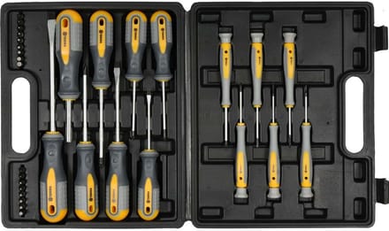 Vorel 60785 - Schroevendraaier Set - 32 Delen - Ergonomische Handvatten - CrV Staal