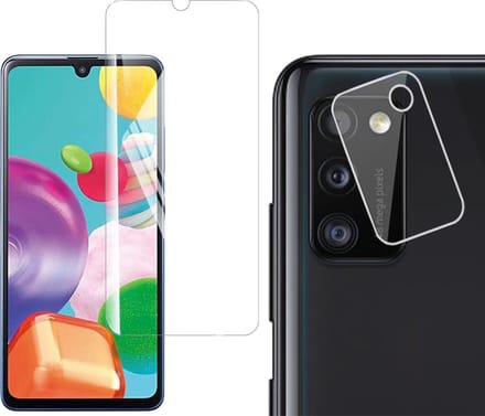 Screenprotector geschikt voor Samsung Galaxy A41 - Camera Screen Protector Glas
