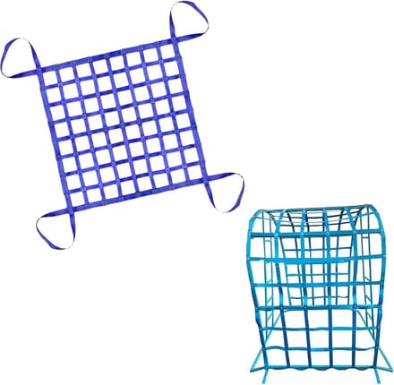 Hijsnet Polyester - Cargo Net - Laden Lossen - Sterk Vochtbestendig - Tot 3.5 Ton - Grijs